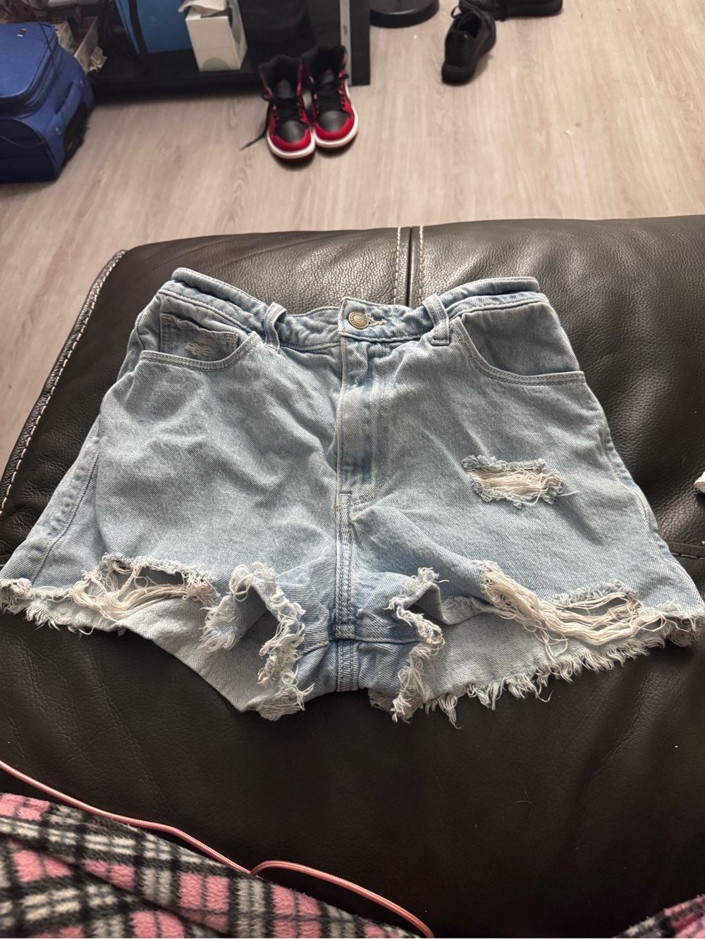 Hollister Light Wash Distressed Denim Women's Shorts